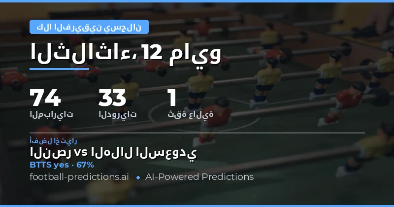 تحليل فرص التسجيل المتبادل في مباريات اليوم