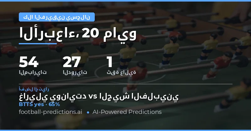 تحليل شامل لفرص التسجيل في مباريات 20 مايو 2026