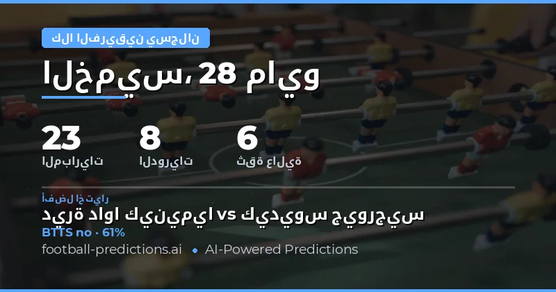 تحليل شامل لتوقعات تسجيل الأهداف لكل الفريقين