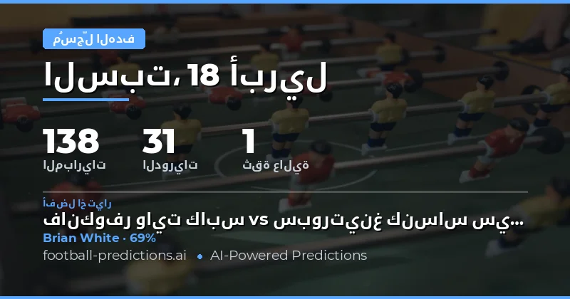 تحليل توقعات هدافي المباراة لليوم