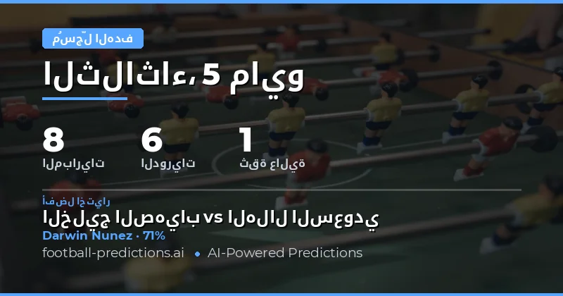 تحليل فرص تسجيل الأهداف في مباريات يوم 5 مايو 2026