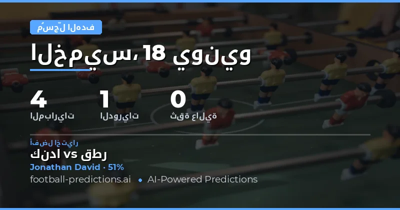 مقدمة تحليل رهانات هداف أي وقت