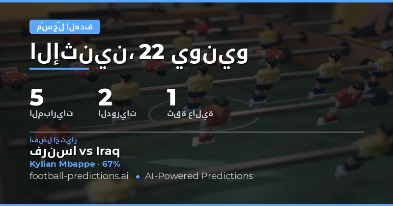 أفضل اختيارات مُسجّل الهدف في أي وقت — 22 يونيو 2026