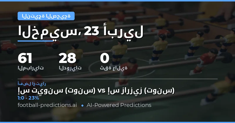 تحليلات توقعات نتيجة المباراة لموسم 2026