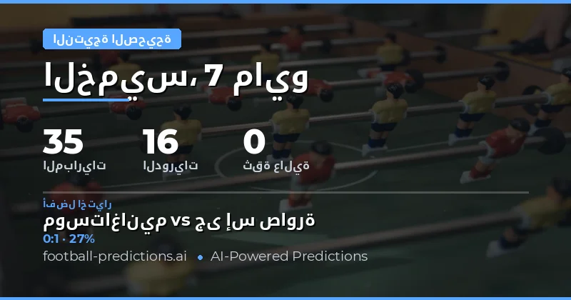 تحليل شامل لتوقعات النتائج الدقيقة لمباريات 7 مايو 2026