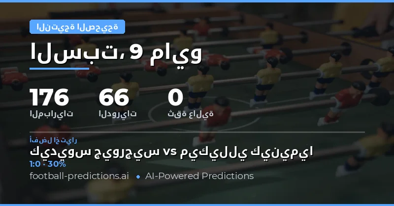 تحليل شامل لتوقعات النتائج الصحيحة 9 مايو 2026