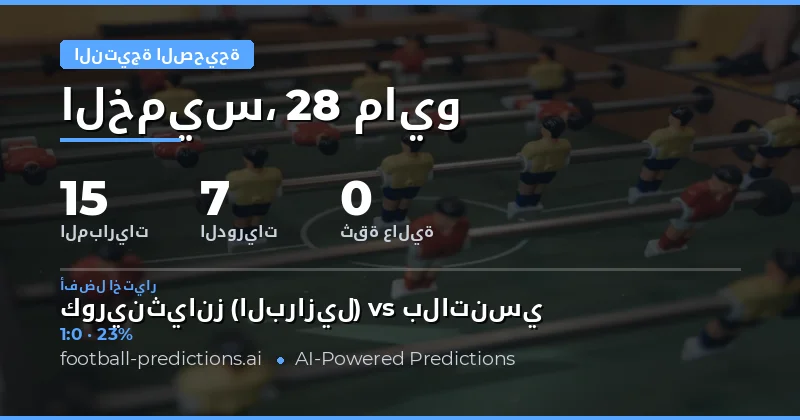 تحليل فرص الرهان على النتائج الدقيقة لمباريات 28 مايو 2026