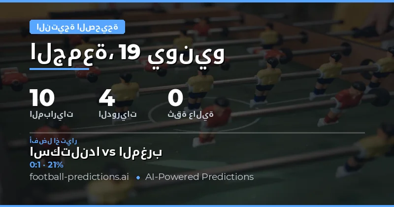 مقدمة استراتيجية توقعات نتيجة المباريات