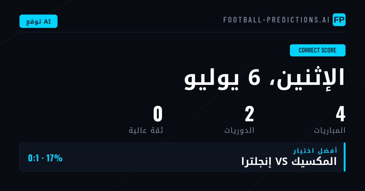 تحليل توقعات النتيجة الصحيحة: نظرة تحليلية شاملة