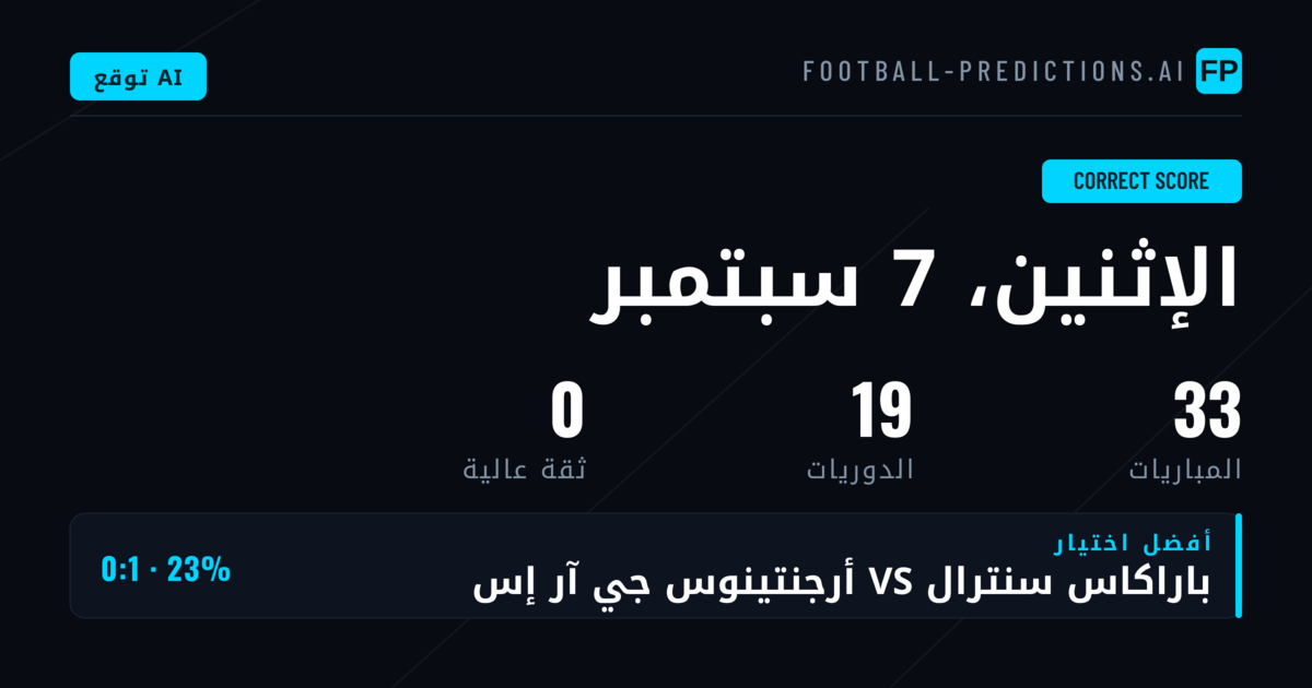 مقدمة تحليلات النتيجة الصحيحة