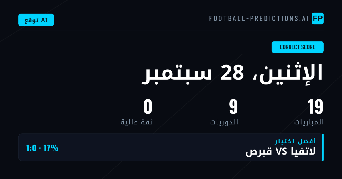مقدمة في تحليل نتائج المباريات