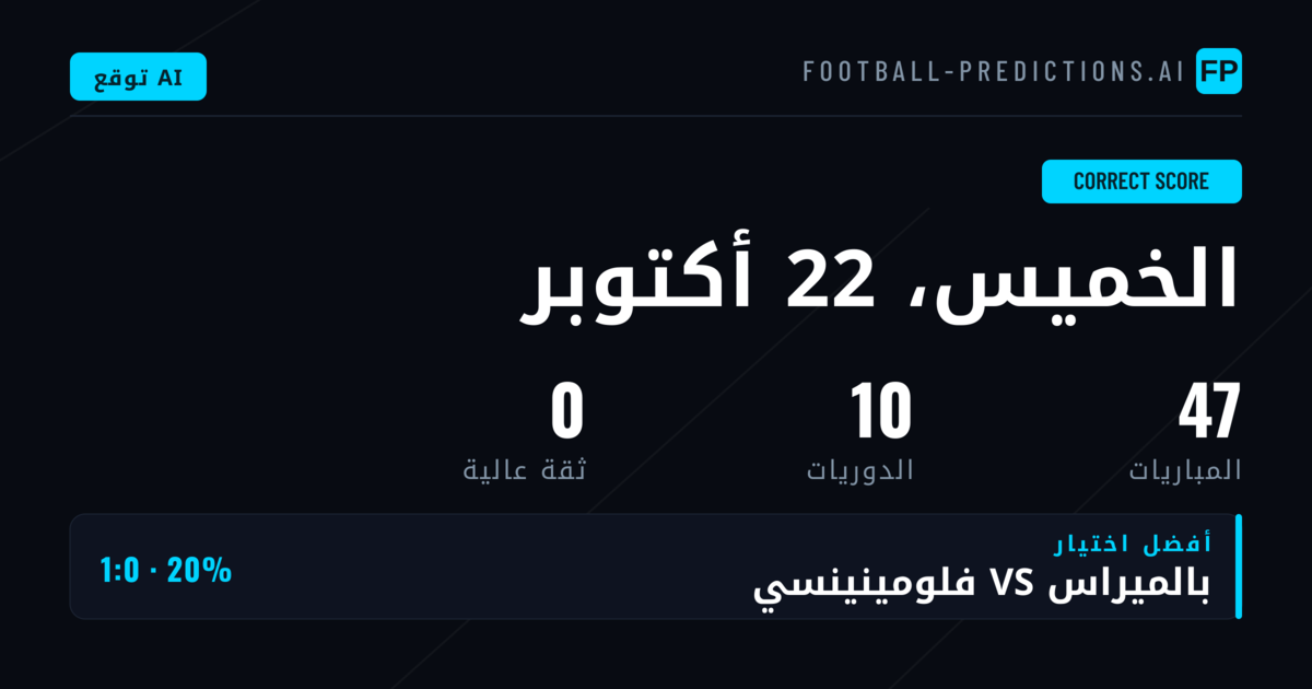 قراءة سوق النتائج قبل مباريات 22 أكتوبر 2026