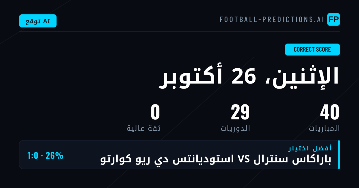 مقدمة توقعات CS ليوم 26 أكتوبر 2026