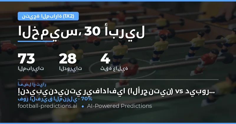 نظرة عامة على توقعات مباريات اليوم