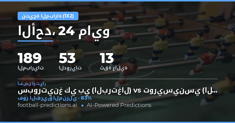 تحليل شامل لتوقعات نتائج مباريات يوم 24 مايو 2026
