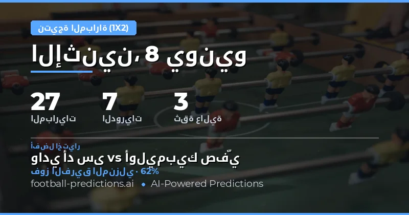 مقدمة في تحليلات نتائج المباريات