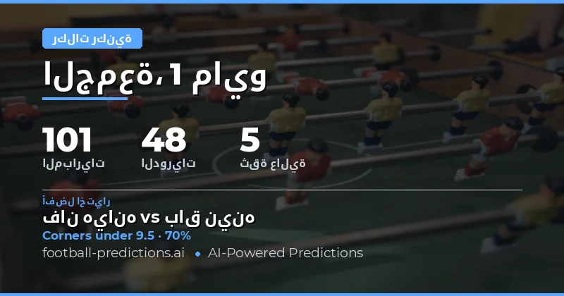 تحليل فرص الركنيات في مباريات يوم 1 مايو 2026