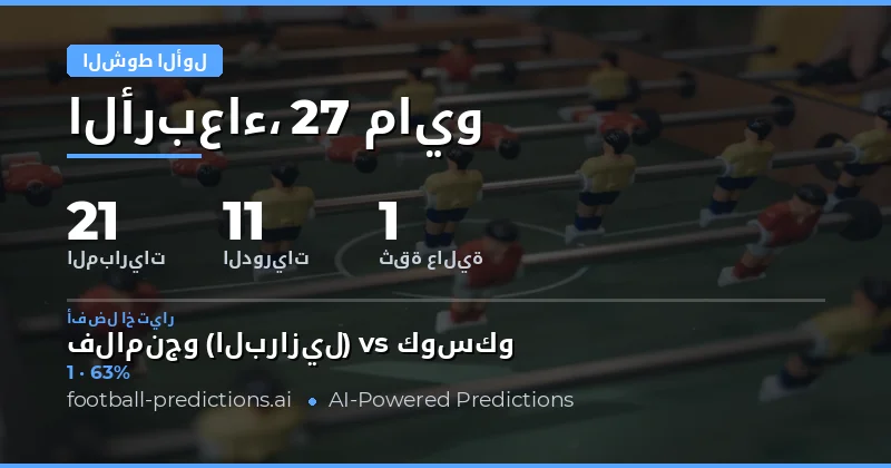 تحليل شامل لتوقعات نتائج نصف الوقت يوم 27 مايو 2026