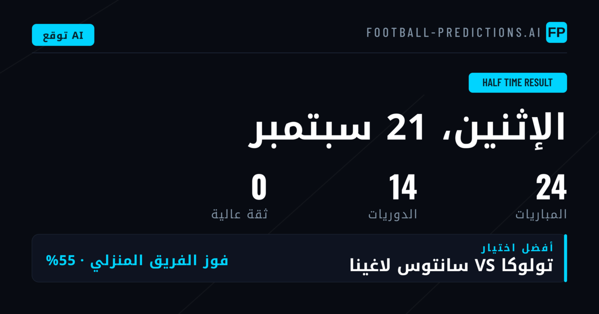 مقدمة في توقعات نتيجة الشوط الأول