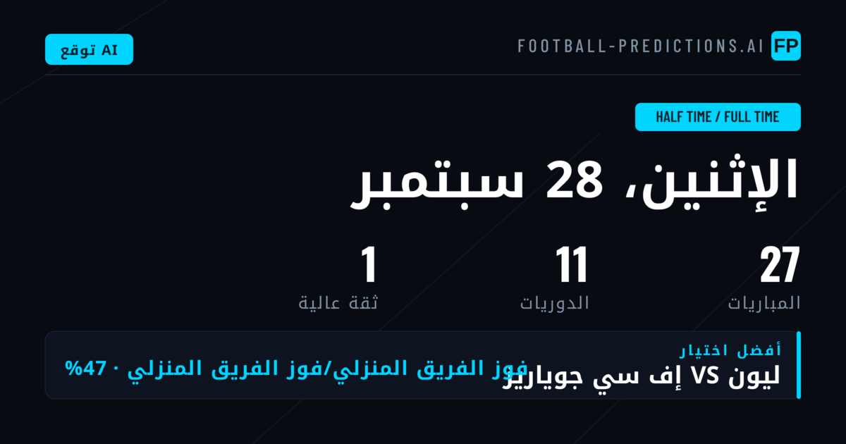 أفضل اختيارات HT/FT