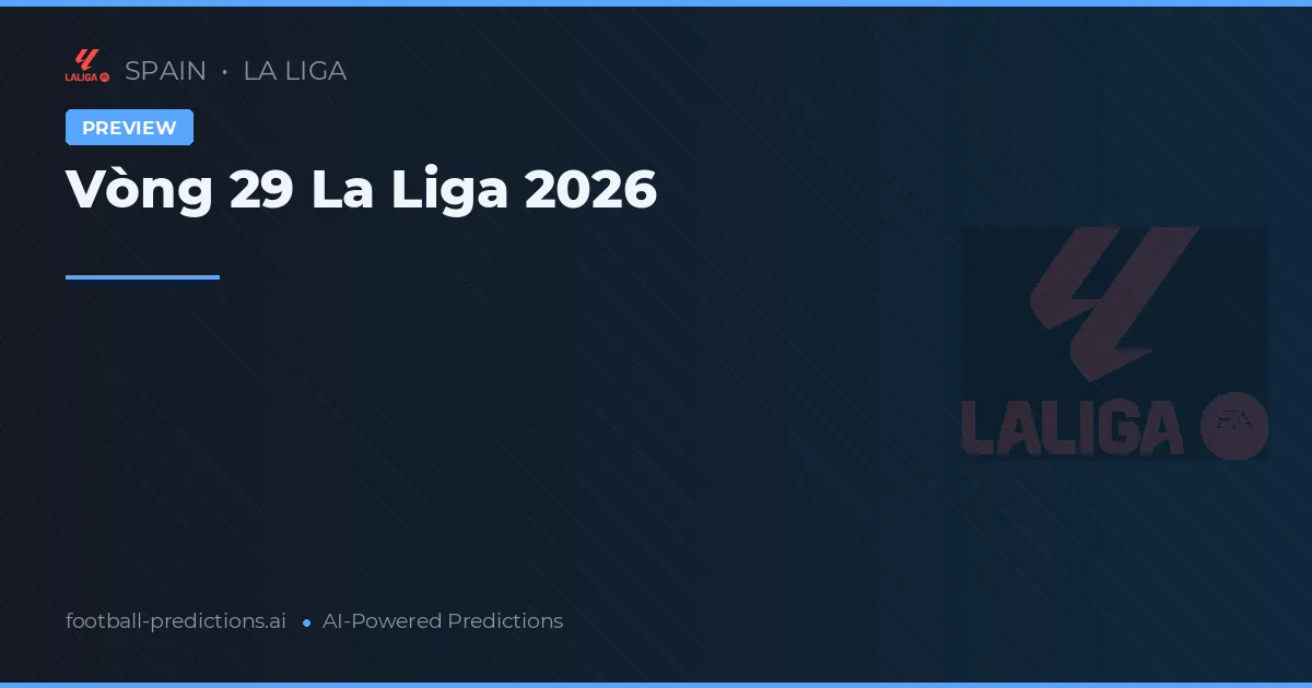 Vòng 29 La Liga 2026