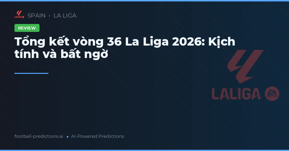 Tổng kết vòng 36 La Liga 2026: Kịch tính và bất ngờ