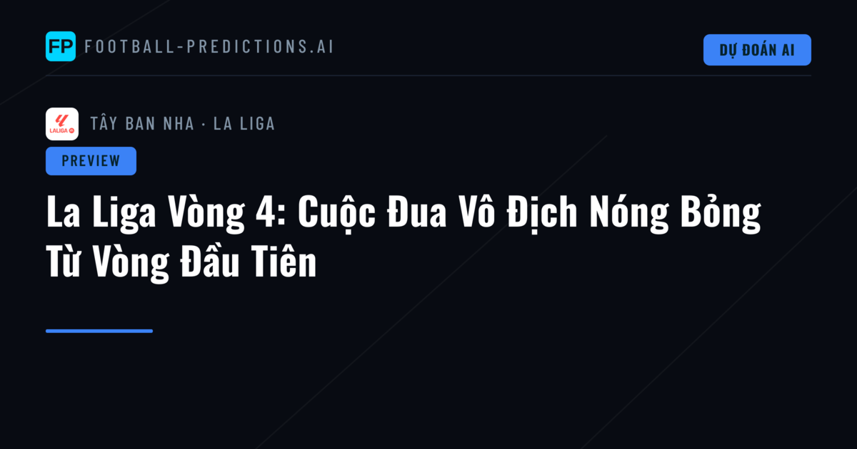 La Liga Vòng 4: Cuộc Đua Vô Địch Nóng Bỏng Từ Vòng Đầu Tiên