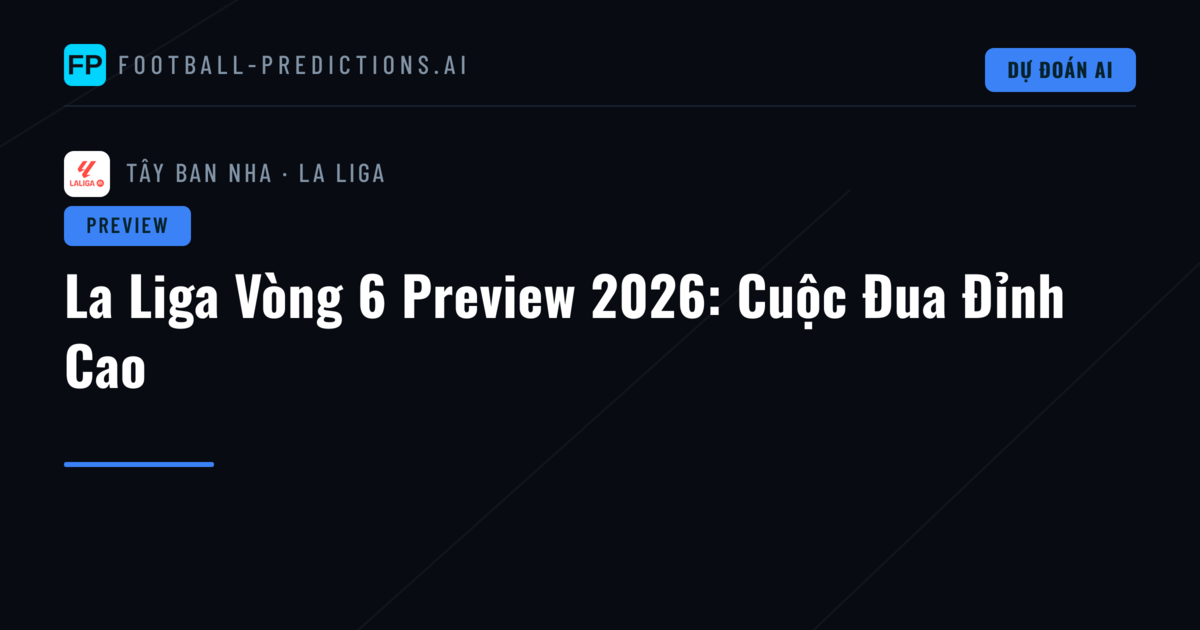La Liga Vòng 6 Preview 2026: Cuộc Đua Đỉnh Cao