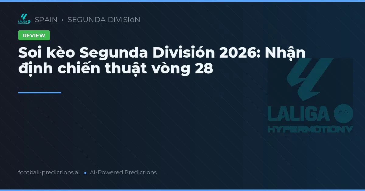 Soi kèo Segunda División 2026: Nhận định chiến thuật vòng 28