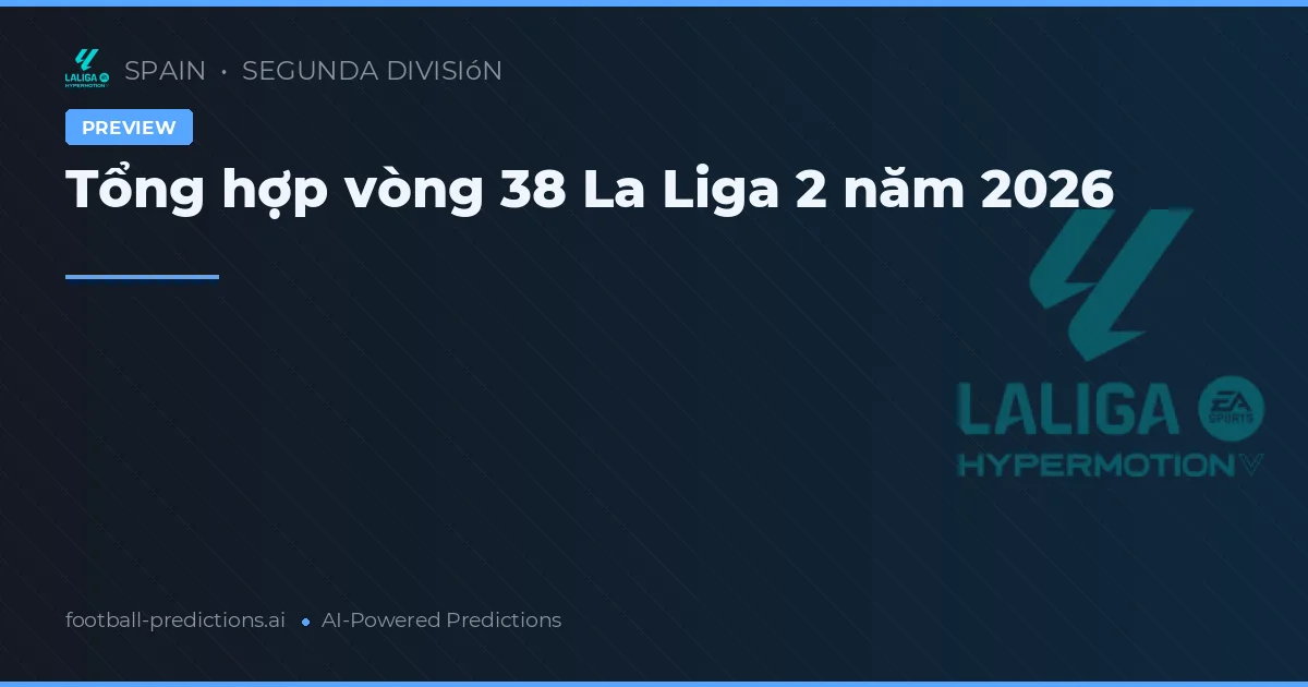 Tổng hợp vòng 38 La Liga 2 năm 2026