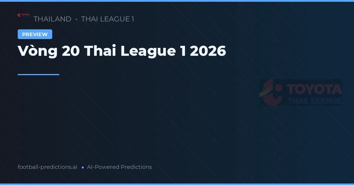 Vòng 20 Thai League 1 2026