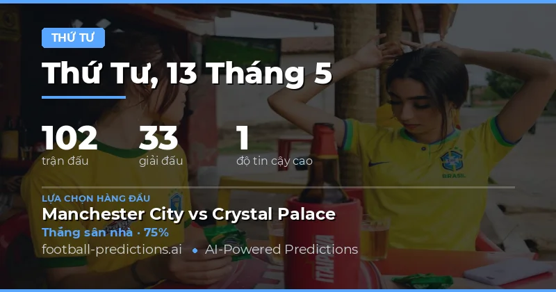 Tổng quan thị trường cá cược thứ Tư ngày 13 tháng 5 năm 2026