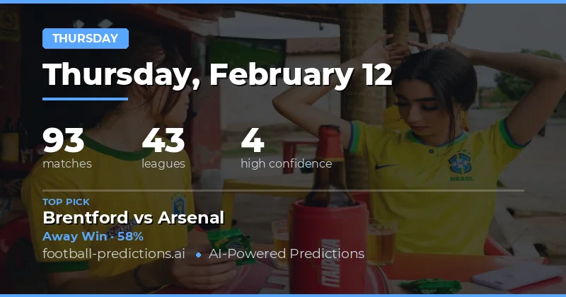 Football Predictions 12 Feb 2026: Best Bets & Tips