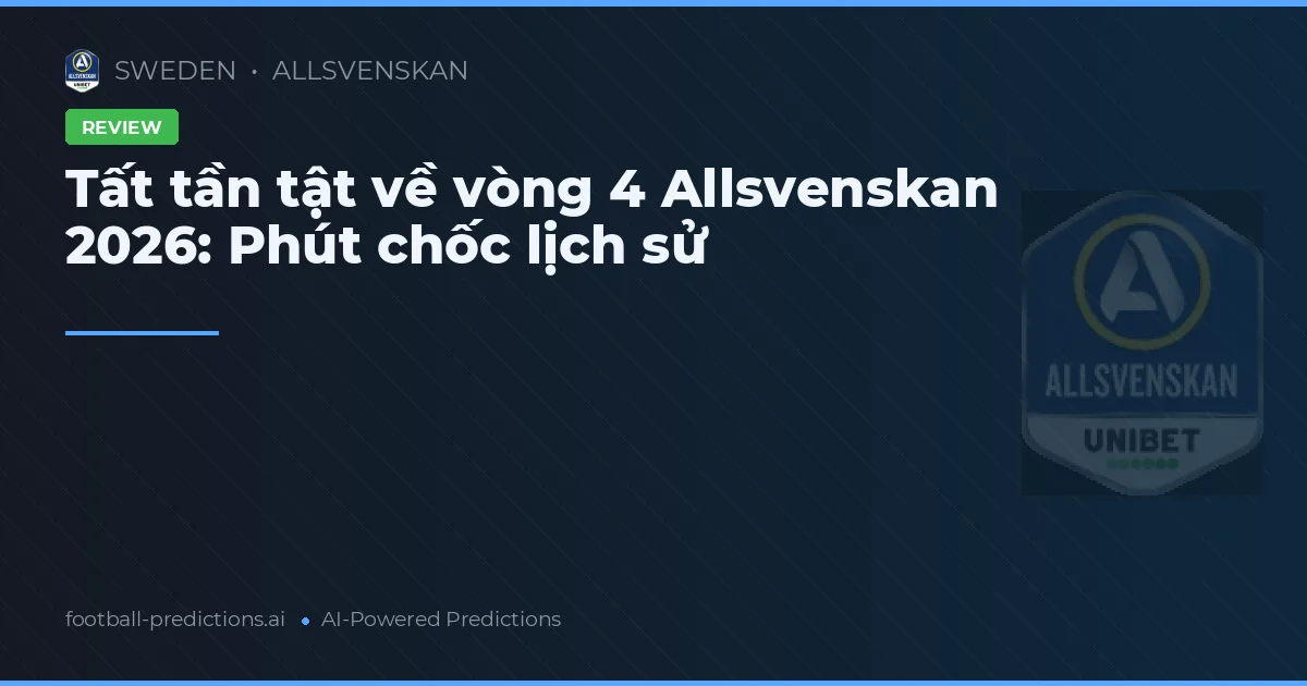 Tất tần tật về vòng 4 Allsvenskan 2026: Phút chốc lịch sử