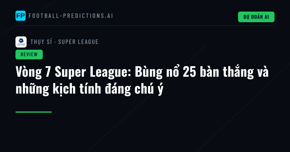 Vòng 7 Super League: Bùng nổ 25 bàn thắng và những kịch tính đáng chú ý