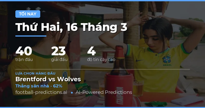 Football Predictions 16 tháng 3 2026: Tonight Best Bets