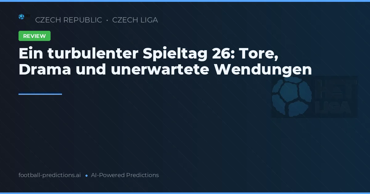 Ein turbulenter Spieltag 26: Tore, Drama und unerwartete Wendungen