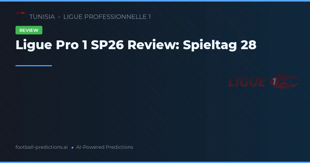 Ligue Pro 1 SP26 Review: Spieltag 28