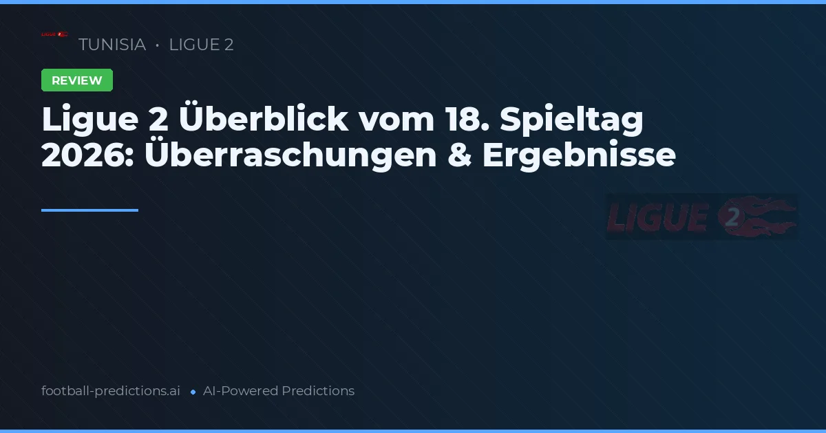 Ligue 2 Überblick vom 18. Spieltag 2026: Überraschungen & Ergebnisse