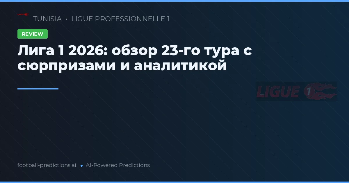 Лига 1 2026: обзор 23-го тура с сюрпризами и аналитикой