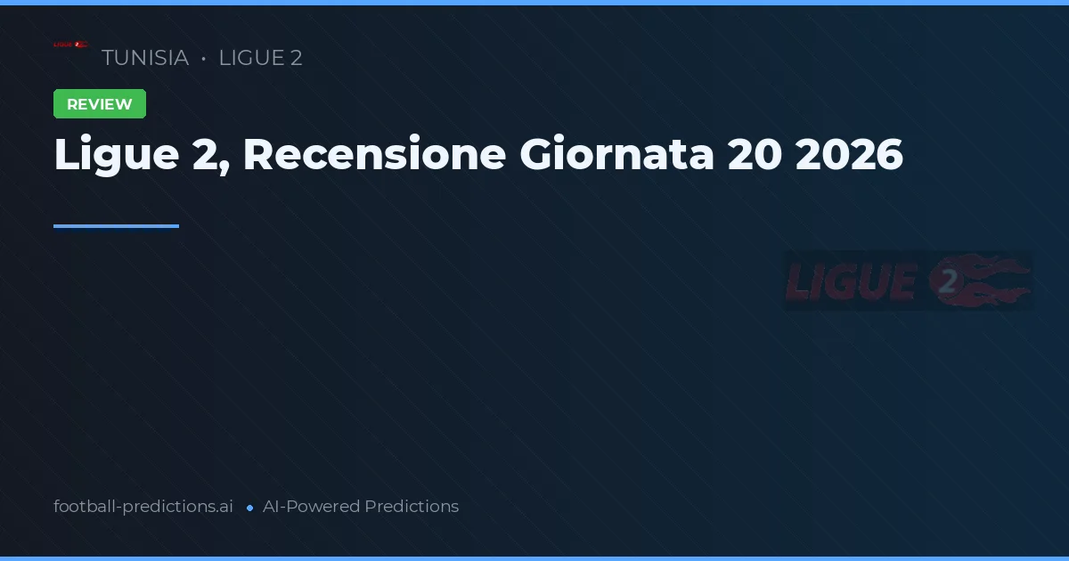Ligue 2, Recensione Giornata 20 2026