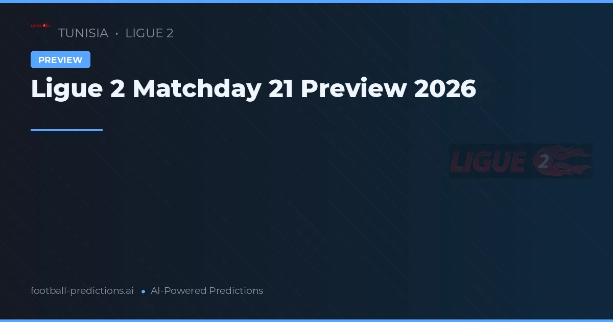 Ligue 2 Matchday 21 Preview 2026
