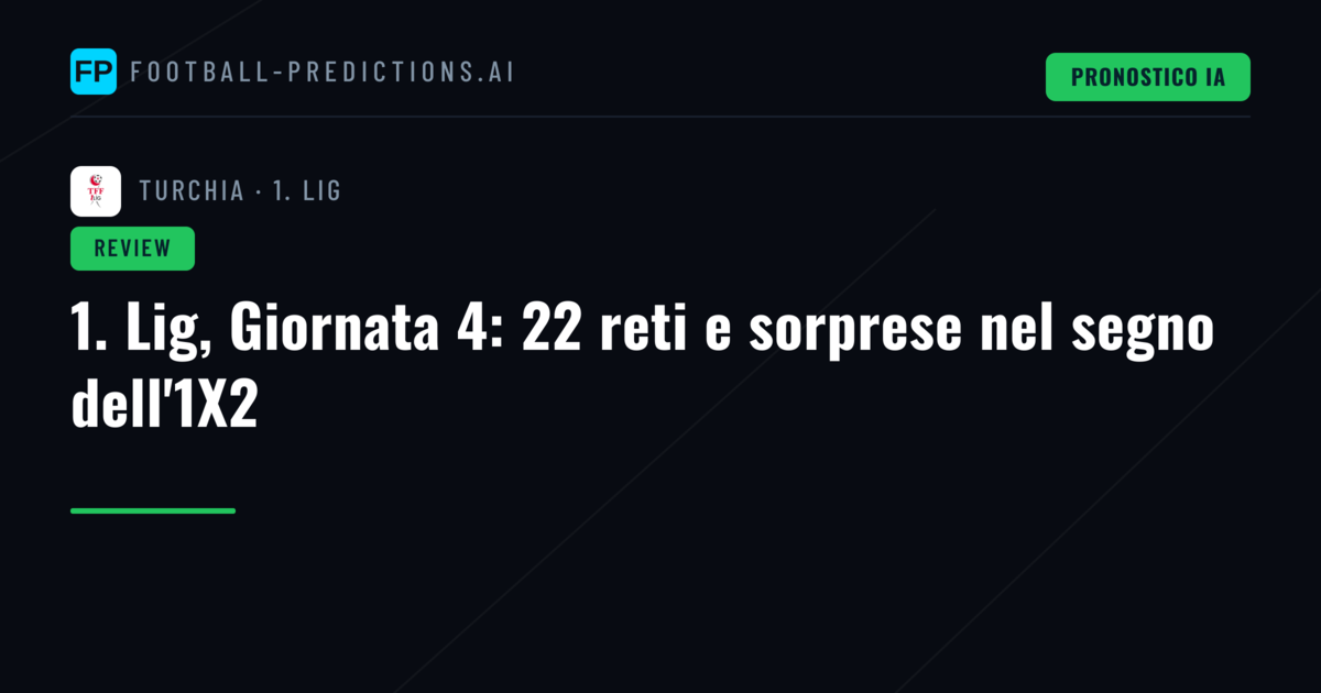 1. Lig, Giornata 4: 22 reti e sorprese nel segno dell'1X2