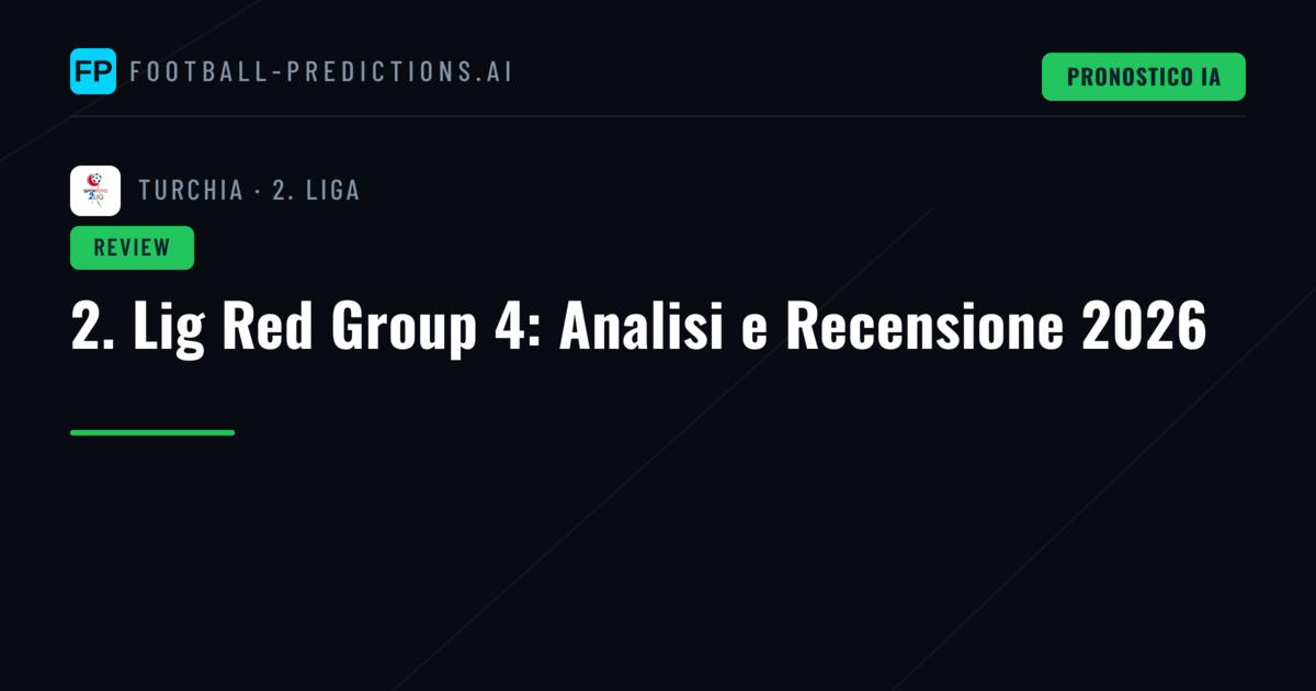 2. Lig Red Group 4: Analisi e Recensione 2026