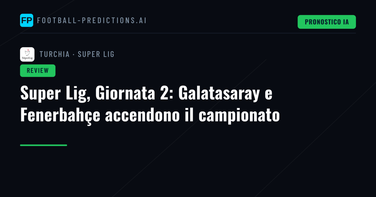 Super Lig, Giornata 2: Galatasaray e Fenerbahçe accendono il campionato