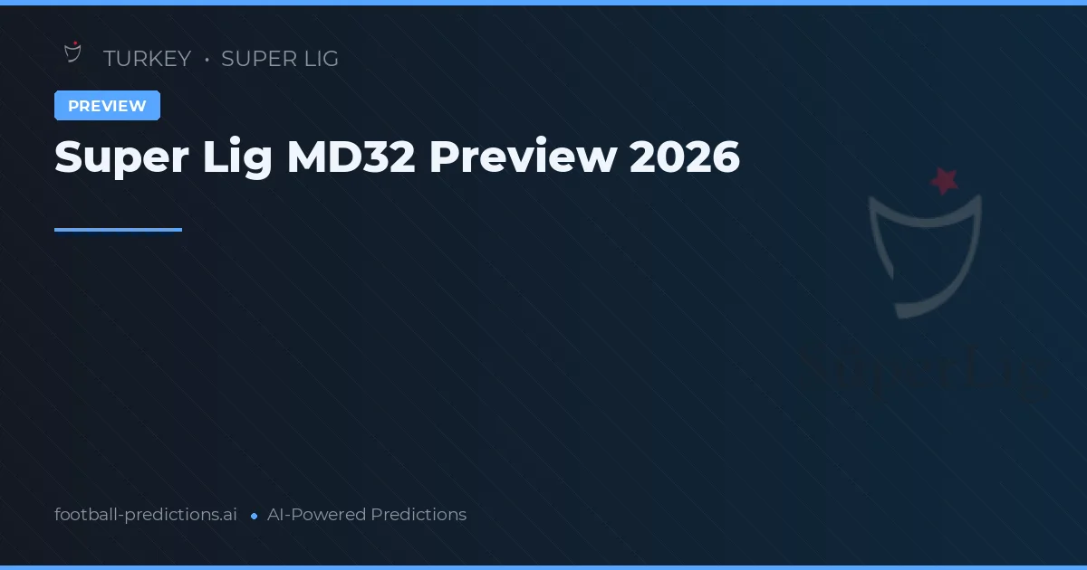 Super Lig MD32 Preview 2026