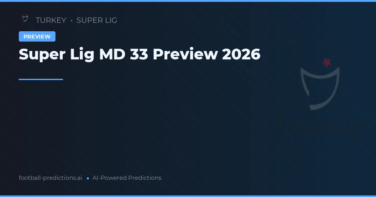 Super Lig MD 33 Preview 2026