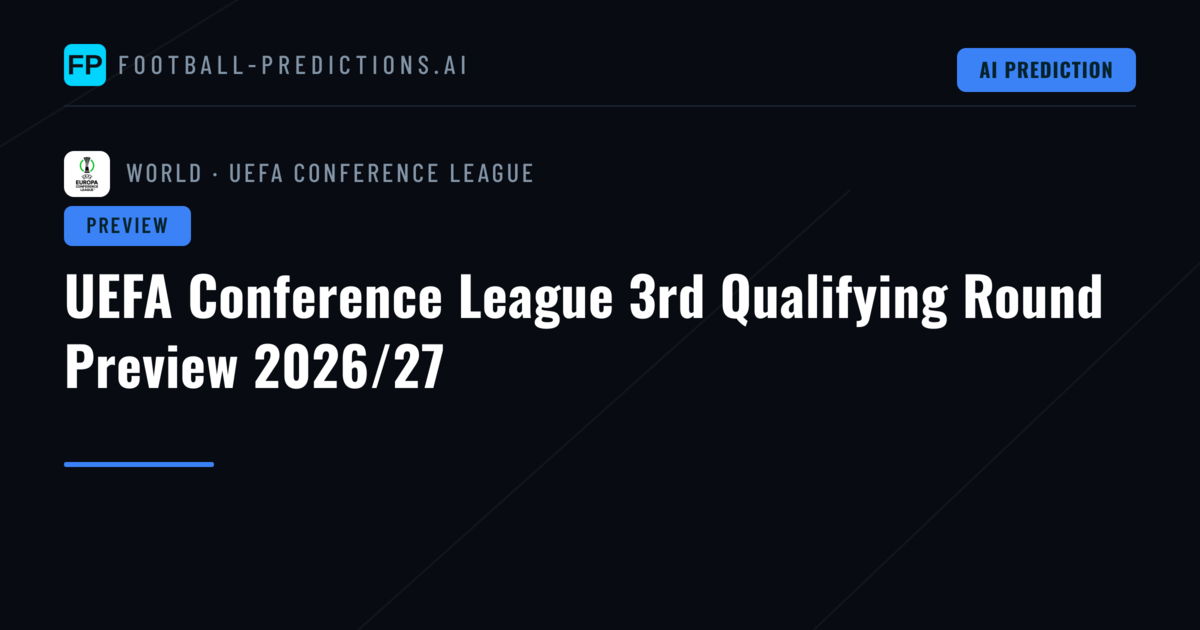 UEFA Conference League 3rd Qualifying Round Preview 2026/27