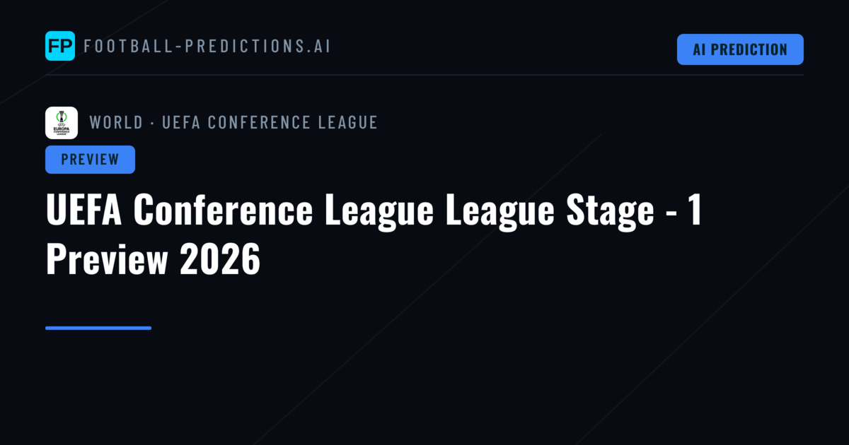 UEFA Conference League League Stage - 1 Preview 2026
