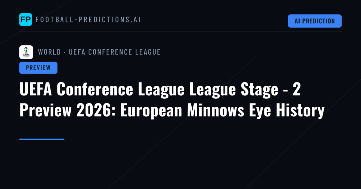 UEFA Conference League League Stage - 2 Preview 2026: European Minnows Eye History